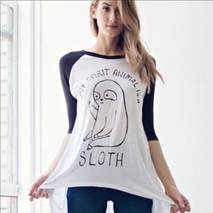 Jac Vanek sloth top